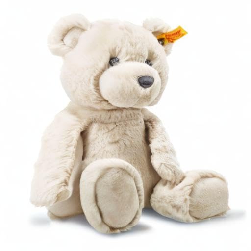 Bearzy Teddybär beige 28 cm, Stofftier Teddy, Kuscheltier Bär aus Plüsch, zum Kuscheln und Spielen für Babys & Kinder, Soft Cuddly Friends