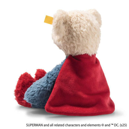 Teddybär Superman 29cm bunt, Kuscheltier Superheld, ideal für Kinder und Fans, Plüsch Bär im Superman Look