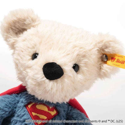 Teddybär Superman 29cm bunt, Kuscheltier Superheld, ideal für Kinder und Fans, Plüsch Bär im Superman Look