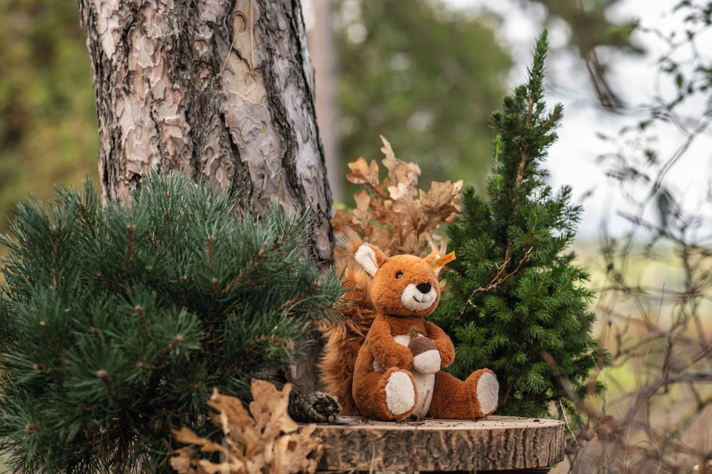Soft Cuddly Friends Phil Eichhörnchen 20cm, rotbraun sitzend, Glazed Ginger