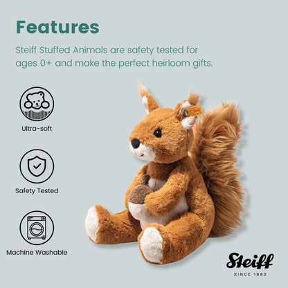 Soft Cuddly Friends Phil Eichhörnchen 20cm, rotbraun sitzend, Glazed Ginger