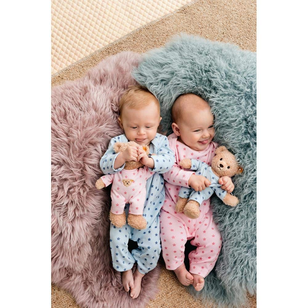 Teddy and Me Teddybär Junge Baby mit Schlafanzug 25 cm, Teddybär mit blauem Schlafanzug, Kuscheltier für Babys, Plüschtier für babysanfte Haut