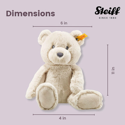 Bearzy Teddybär beige 28 cm, Stofftier Teddy, Kuscheltier Bär aus Plüsch, zum Kuscheln und Spielen für Babys & Kinder, Soft Cuddly Friends