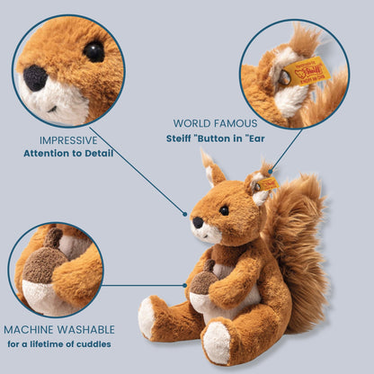 Soft Cuddly Friends Phil Eichhörnchen 20cm, rotbraun sitzend, Glazed Ginger